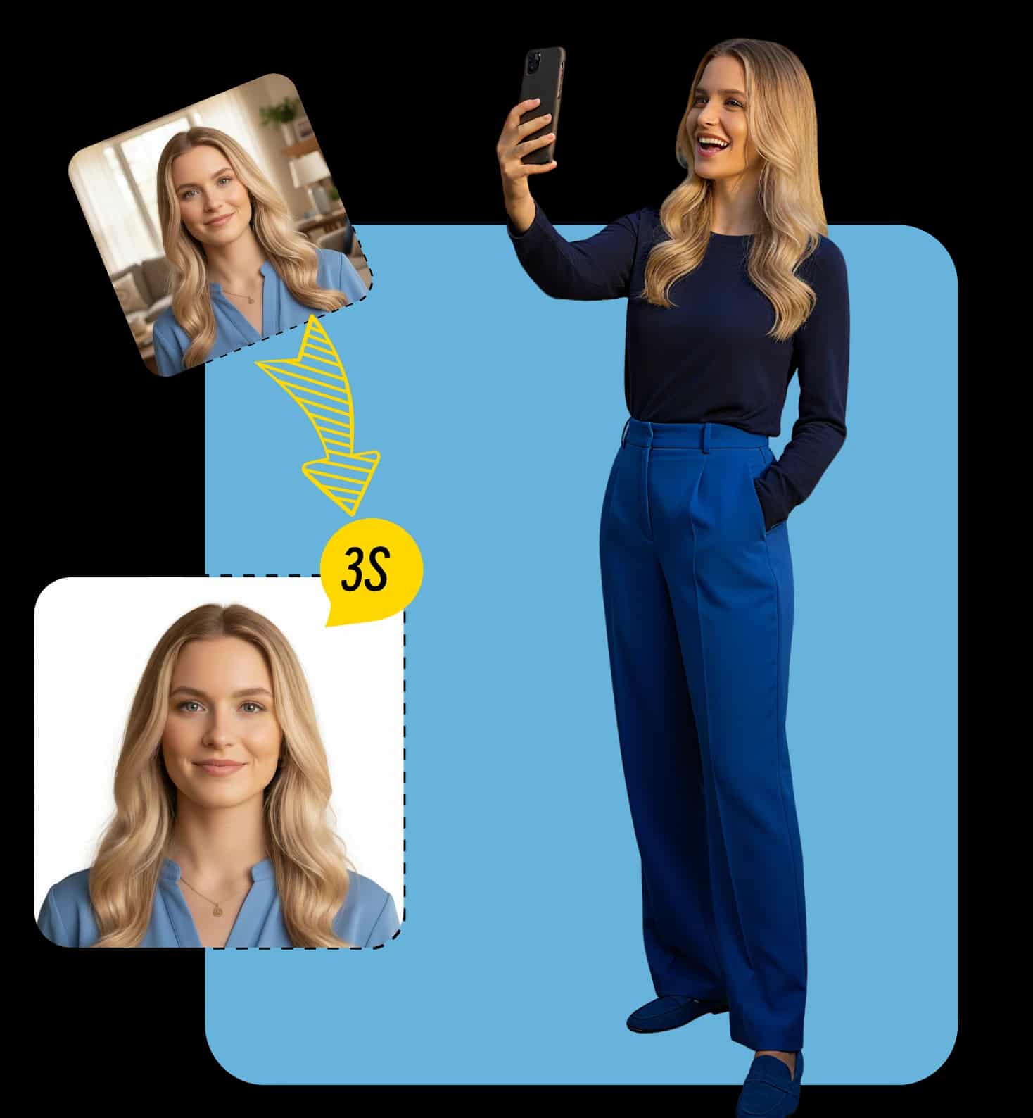 Online passport photo maker hero image